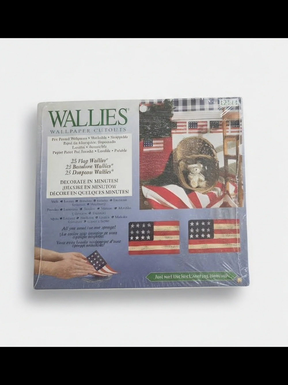 Vintage Wallies Patriotic Decal Set in Red, Blue, White